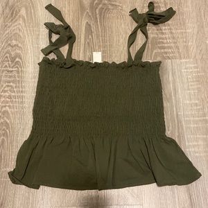 olive green h&m top